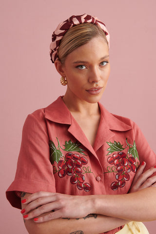 Mamou Headband (Leaf Pink)