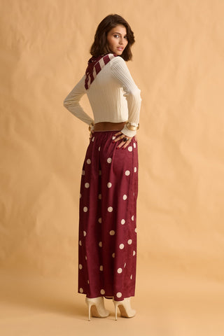 karavan clothing fashion fall winter 25 krvn homecoming collection judy skirt polka dots bordeaux