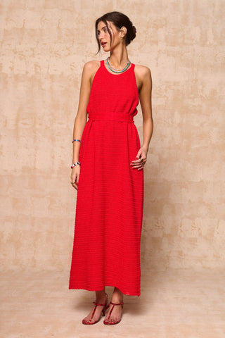 karavan clothing fashion krvn spring summer 26 nai collection sienna knitted dress red