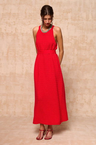 karavan clothing fashion krvn spring summer 26 nai collection sienna knitted dress red