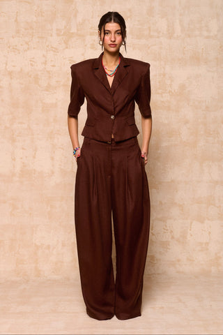 karavan clothing fashion krvn spring summer 26 nai collection brianda blazer brown