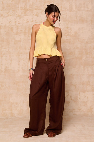 karavan clothing fashion krvn spring summer 26 nai collection kathia trousers brown