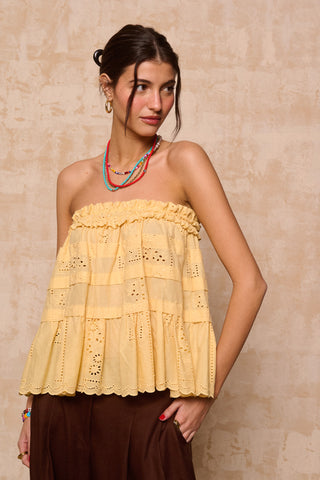 karavan clothing fashion krvn spring summer 26 nai collection naomi top golden yellow