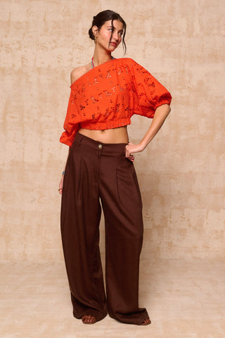 karavan clothing fashion krvn spring summer 26 nai collection tonia top orange