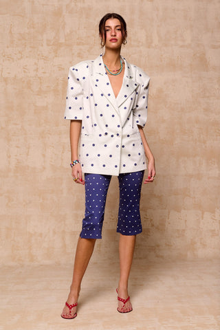 karavan clothing fashion krvn spring summer 26 nai collection kristen blazer polka blue