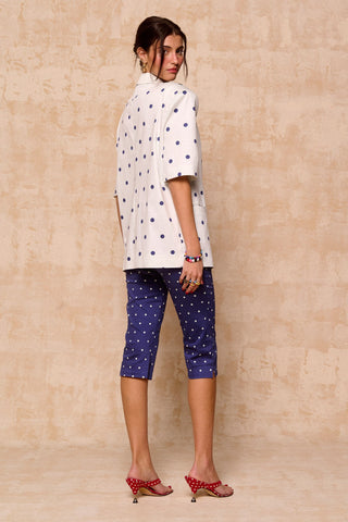 karavan clothing fashion krvn spring summer 26 nai collection kristen blazer polka blue