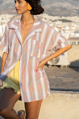 karavan clothing fashion spring summer 25 weekendwear zinnia shirt dizzy stripes