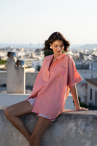 karavan clothing fashion spring summer 25 weekendwear zinnia shirt pastel stripes