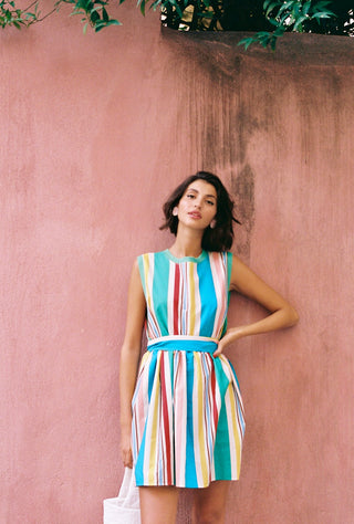 karavan clothing fashion spring summer 25 weekendwear matenia dress multicolor stripes