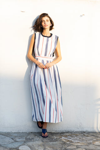 karavan clothing fashion spring summer 25 weekendwear ifigenia dress blue stripes