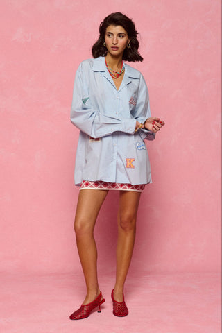 karavan clothing fashion spring summer 26 nai collection lela shirt ciel