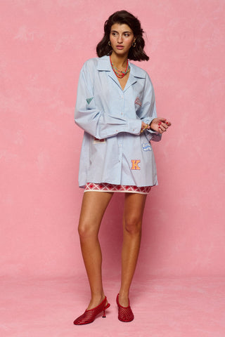 karavan clothing fashion spring summer 26 nai collection loven mini knitted skirt red ivory