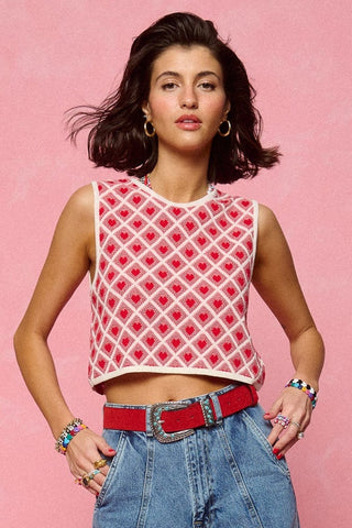 karavan clothing fashion spring summer 26 nai collection amora knitted top ivory red