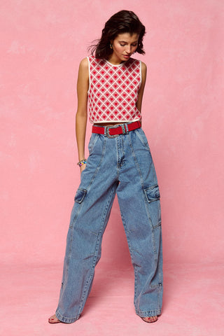 karavan clothing fashion spring summer 26 nai collection amora knitted top ivory red