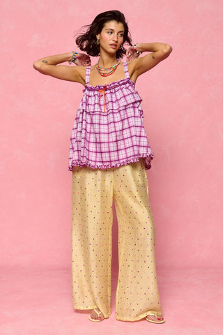 karavan clothing fashion spring summer 26 nai collection lorenza trousers polka lemon