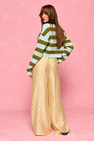 karavan clothing fashion spring summer 26 nai collection lorenza trousers polka lemon