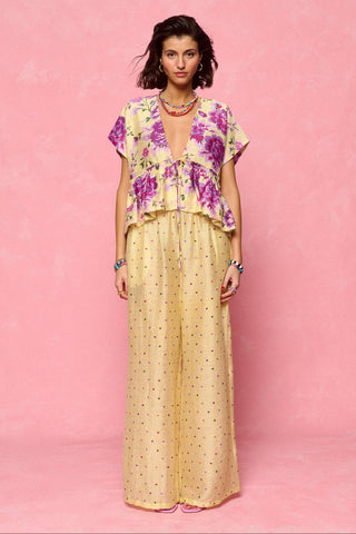 karavan clothing fashion spring summer 26 nai collection lorenza trousers polka lemon