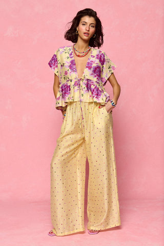 karavan clothing fashion spring summer 26 nai collection lorenza trousers polka lemon