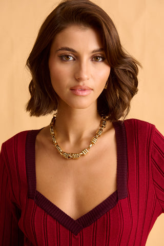 karavan clothing fashion fall winter 25 krvn homecoming collection charlie knitted top bordeaux