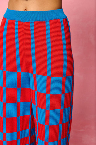 karavan clothing fashion spring summer 26 nai collection luanna knitted trousers blue red