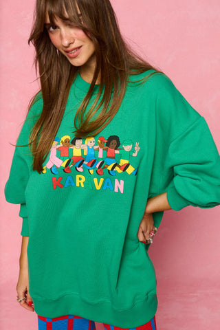 karavan clothing fashion spring summer 26 nai collection ophelia sweatshirt green