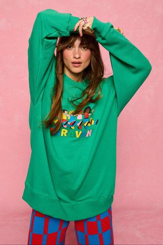 karavan clothing fashion spring summer 26 nai collection ophelia sweatshirt green