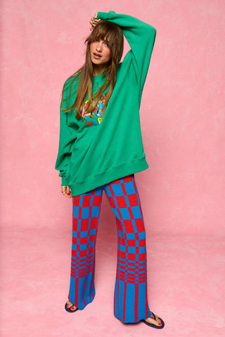 karavan clothing fashion spring summer 26 nai collection luanna knitted trousers blue red