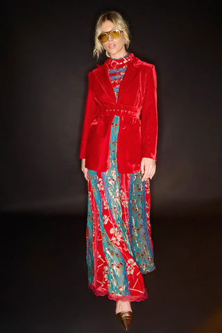karavan clothing fashion KRVN well i did fall winter 24 25 christmas edition marion dress bordeaux