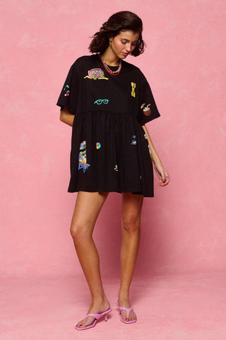 karavan clothing fashion spring summer 26 nai collection maggie mini dress black