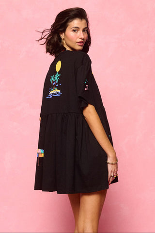 karavan clothing fashion spring summer 26 nai collection maggie mini dress black