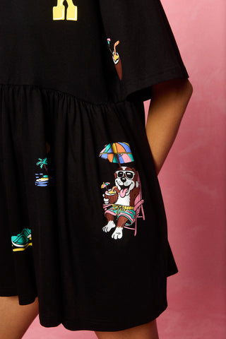 karavan clothing fashion spring summer 26 nai collection maggie mini dress black