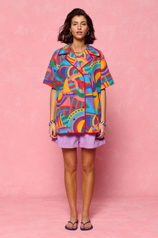 karavan clothing fashion spring summer 26 nai collection bijou shirt abstract boat multicolor