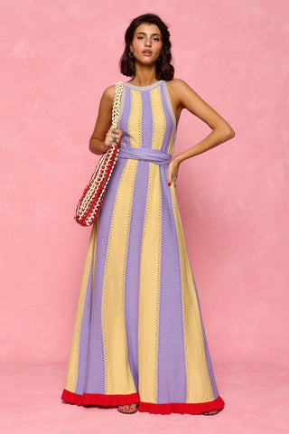 karavan clothing fashion spring summer 26 nai collection marita knitted dress lilac yellow