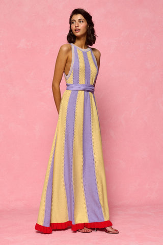 karavan clothing fashion spring summer 26 nai collection marita knitted dress lilac yellow