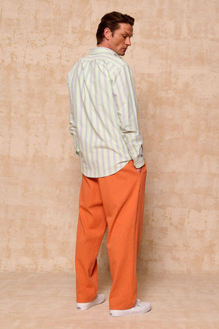 karavan clothing fashion spring summer 26 men nai collection mark trousers orange