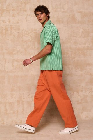 karavan clothing fashion spring summer 26 men nai collection mark trousers orange