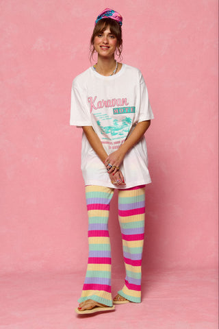 karavan clothing fashion spring summer 26 nai collection millie knitted trousers purpe pink vanille stripes