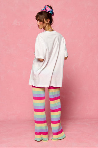 karavan clothing fashion spring summer 26 nai collection millie knitted trousers purpe pink vanille stripes