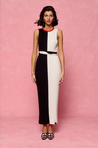 karavan clothing fashion spring summer 26 nai collection mindy knitted dress black & white