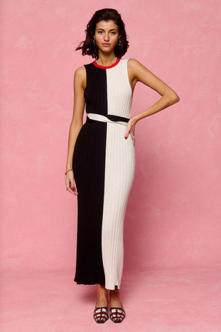 karavan clothing fashion spring summer 26 nai collection mindy knitted dress black & white