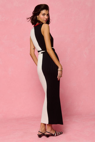 karavan clothing fashion spring summer 26 nai collection mindy knitted dress black & white