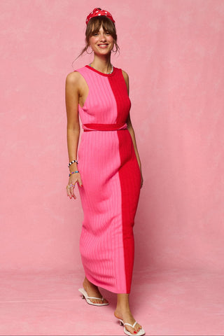 karavan clothing fashion spring summer 26 nai collection mindy knitted dress candy pink red