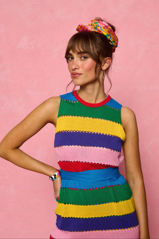 karavan clothing fashion spring summer 26 nai collection audrey knitted top multicolor stripes