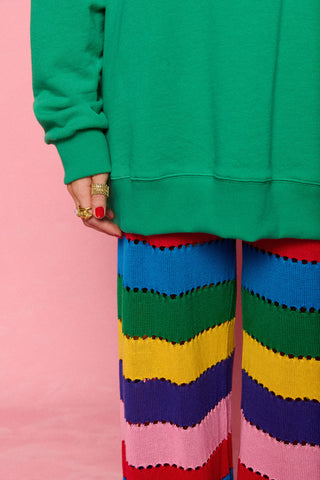 karavan clothing fashion spring summer 26 nai collection morena knitted trousers multicolor stripes