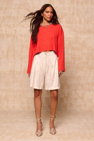 karavan clothing fashion krvn spring summer 26 nai collection avery crop top coral