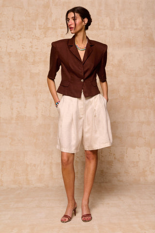 karavan clothing fashion krvn spring summer 26 nai collection naia shorts beige