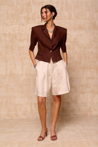 karavan clothing fashion krvn spring summer 26 nai collection brianda blazer brown