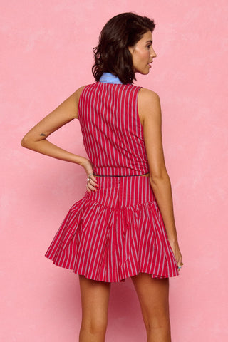 karavan clothing fashion spring summer 26 nai collection valerie cropped shirt red stripes