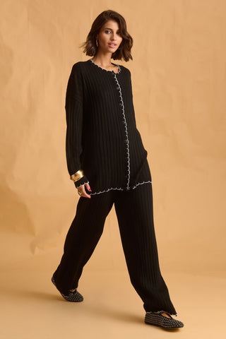 karavan clothing fashion fall winter 25 homecoming krvn collection noella knitted trousers black