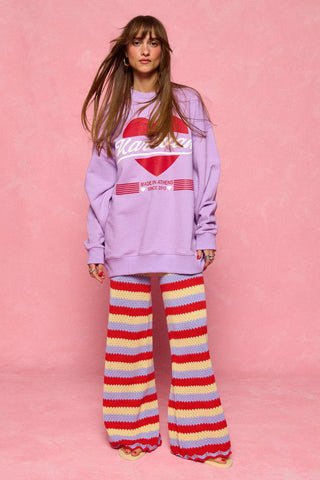 karavan clothing fashion spring summer 26 nai collection erica knitted trousers multicolor stripes